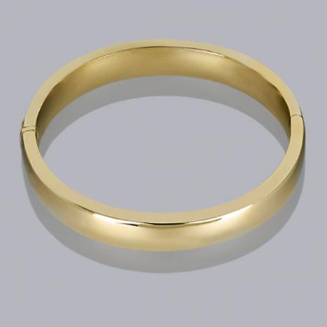 14K Yellow Gold Bangle 10mm Wide
