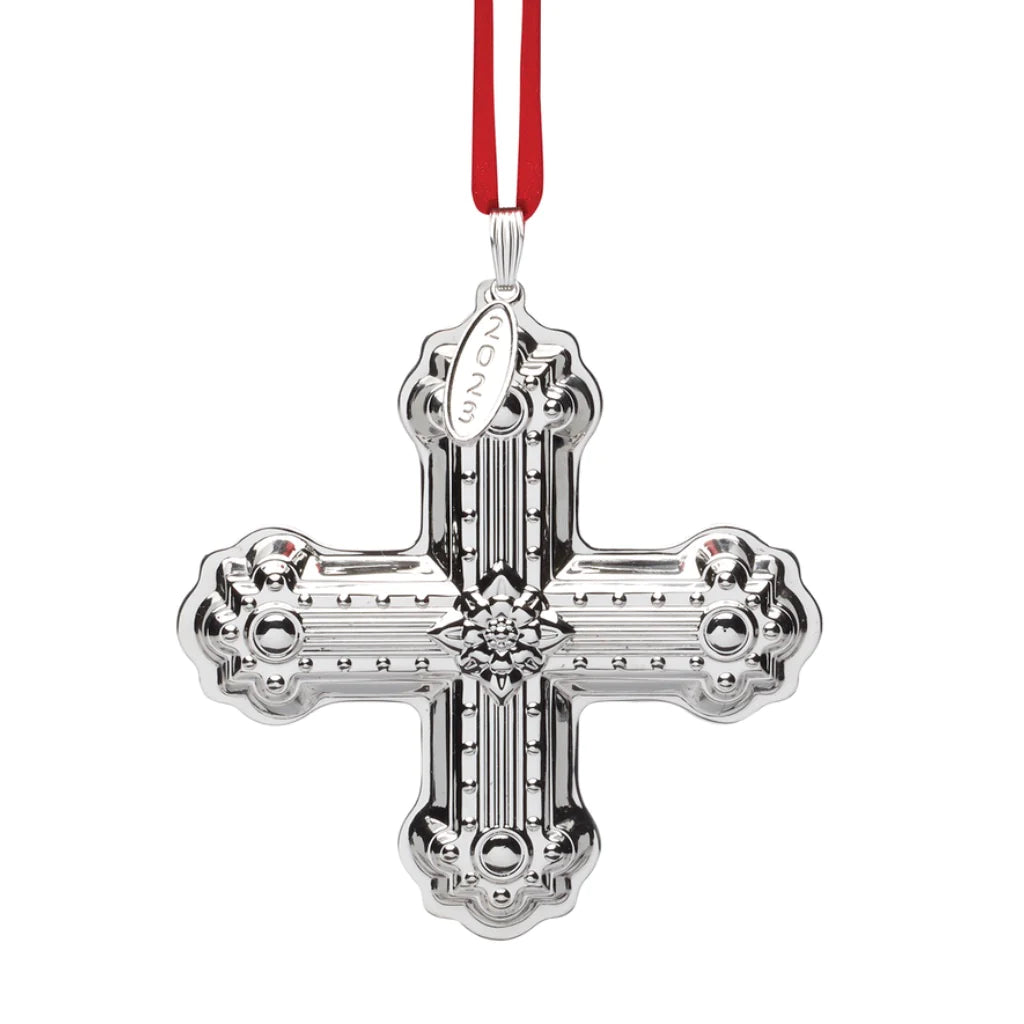 Sterling Silver Christmas Cross Ornament