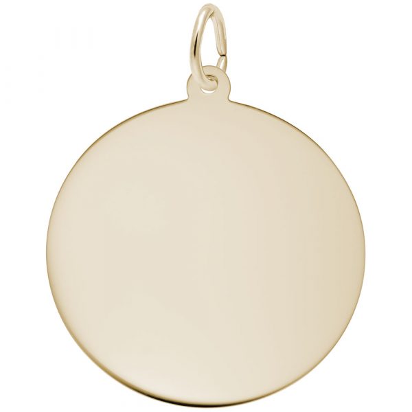 14K Yellow Gold Charm 1" Diameter