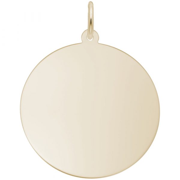 14K Yellow Gold Charm 1.12" Diameter