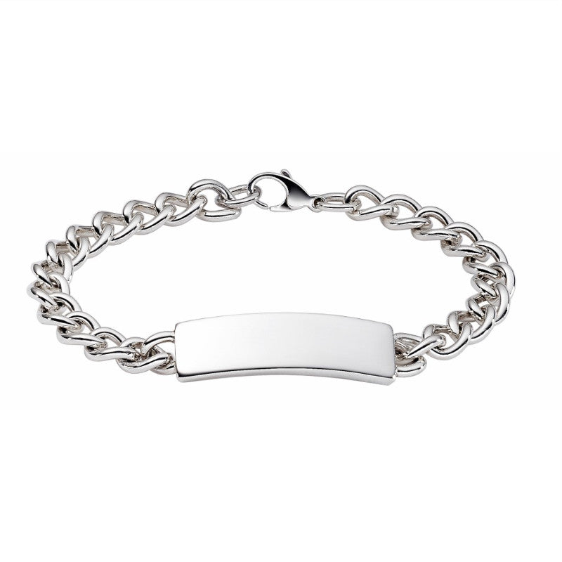 Men's Sterling Silver ID Bracelet