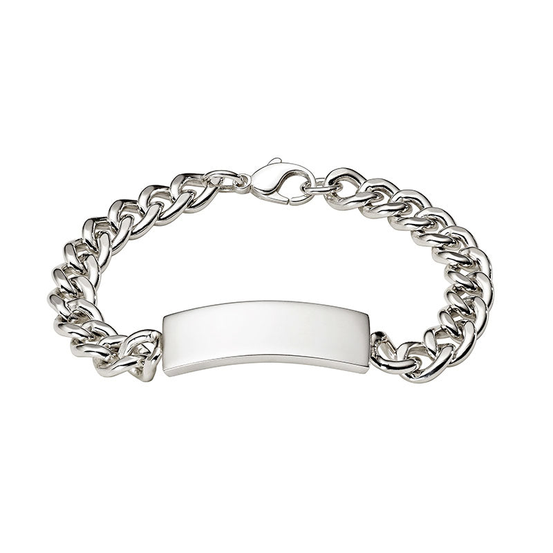 Men's Heavy Sterling Silver ID Bracelet