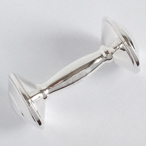 Sterling Silver Dumbbell Rattle